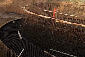 渭南砼烟囱新建施工现场