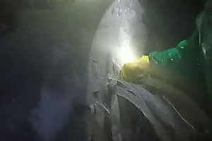 渭南消防水池堵漏现场